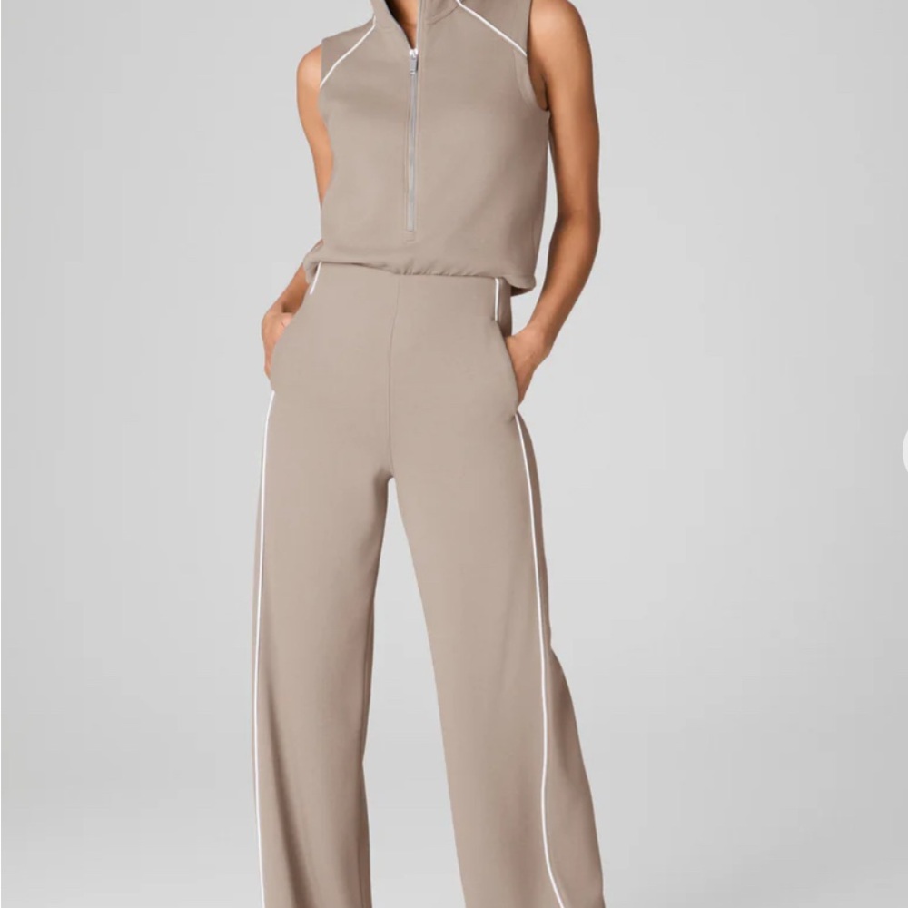 SPANX Taupe Sleeveless Jumpsuit